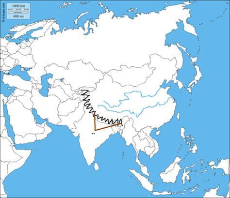 Himalayas Ancient China Map