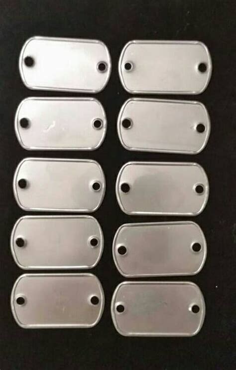 15 stainless steel blank dog tags