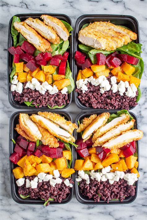 Superfood Salad Bowls with Crispy Chicken - A Healthy Meal Prep Recipe