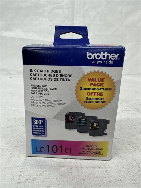 Brother LC101-CL Ink Cartridge - Cyan/Magenta/Yellow EXP LATE 2022 12502636052 | eBay