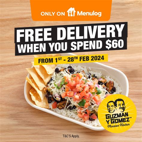 DEAL: Guzman Y Gomez - Free Delivery with $60 Spend via Menulog (until 28 February 2024 ...