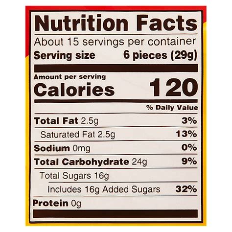 Starburst Nutrition Facts Per Piece | Besto Blog