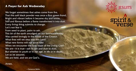 Spirit & Verse: A Prayer for Ash Wednesday - Jesuits.org