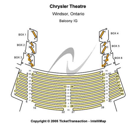 Chrysler Theatre Tickets in Windsor Ontario, Chrysler Theatre Seating ...