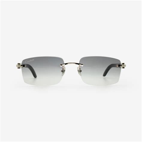 Cartier Buffs Sunglasses - "Buffs" - Black & Gold Buffalo Horn – Vision Gallerie