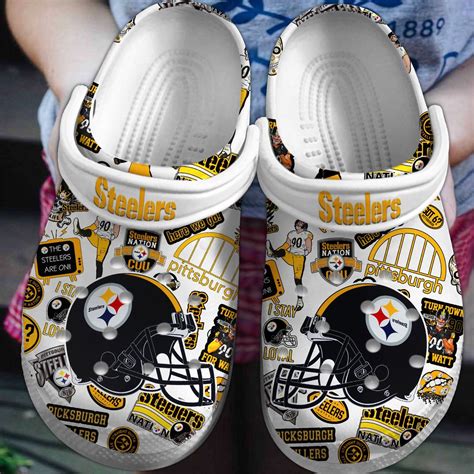 Pittsburgh Steelers NFL Sport Crocs Crocband Clogs Shoes Comfortable ...
