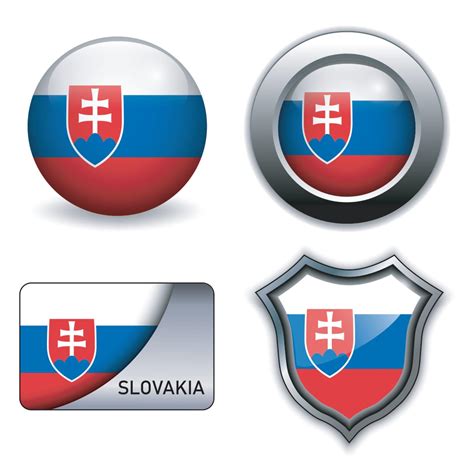 Slovakia flag icons theme. 5285054 Vector Art at Vecteezy