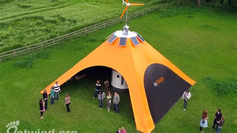 Wind, Solar Recharge Tent Keeps Phones Juiced at Glastonbury Festival