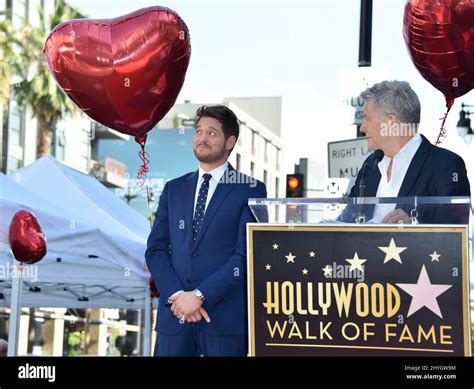 Michael Buble and David Foster at Michael Buble's Hollywood Walk of Fame Star Ceremony held in ...