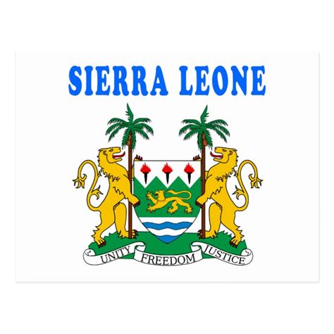 Sierra Leone Coat Of Arms Designs Postcard | Zazzle.com