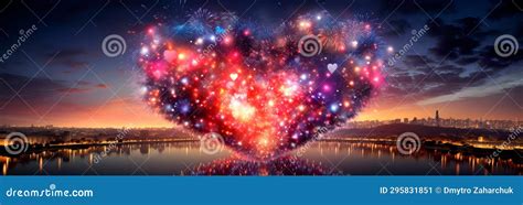 Heart-Shaped Fireworks: a Fireworks Display in the Shape of a Heart ...