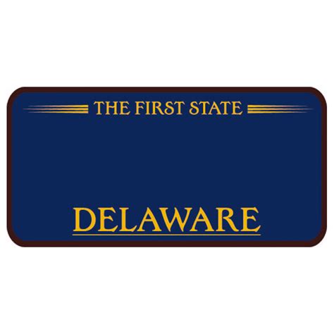 Get Your Own Delaware License Plate Vector Design