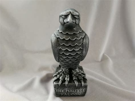 Maltese Falcon Medium Black Stone Statue - Clarach