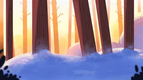 ArtStation - Snowy Forest