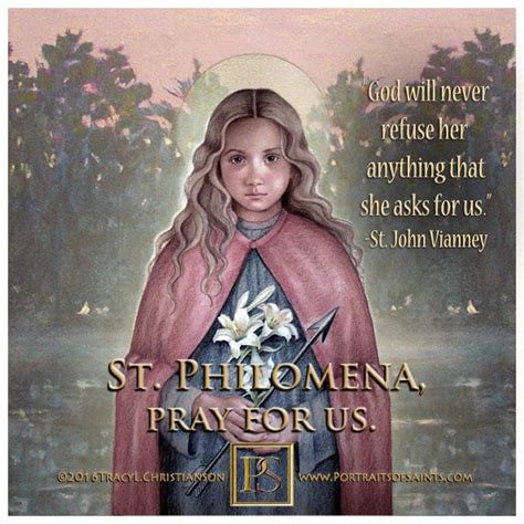 St. Philomena is the patron saint of infants, babies, and youth. She is ...