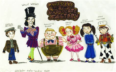 Charlie And The Chocolate Factory Characters Drawings