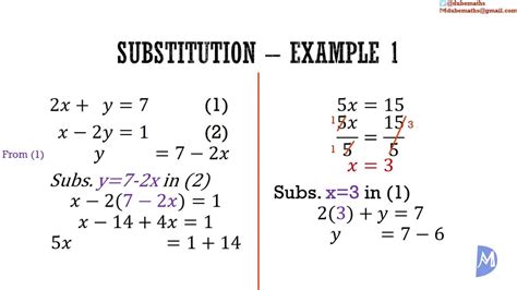 Simultaneous equations | Substitution | Algebra - YouTube