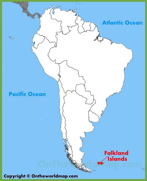 Falkland Islands location on the South America map | South america map ...