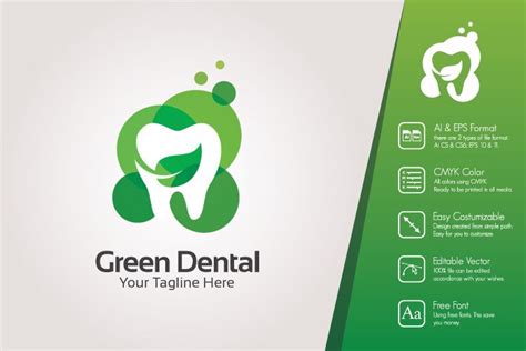 Green Dental Logo Template