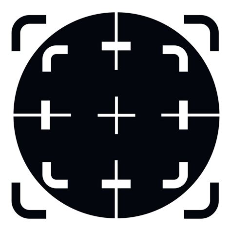 Scope crosshair icon, simple style 15203014 Vector Art at Vecteezy