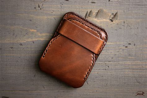 Minimalist Wallet Leather Card Holder Mens Wallet Leather EDC Custom Wallet Leather Wallet Slim ...