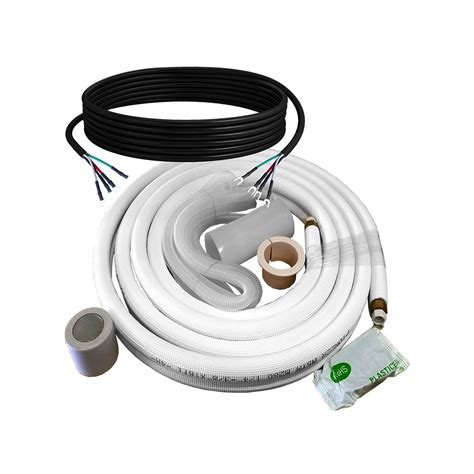 PIONEER 1/4 X 3/8 INCH X 25 FT MINI SPLIT PIPING COPPER INSULATED LINE SET INSTALLATION KIT ...