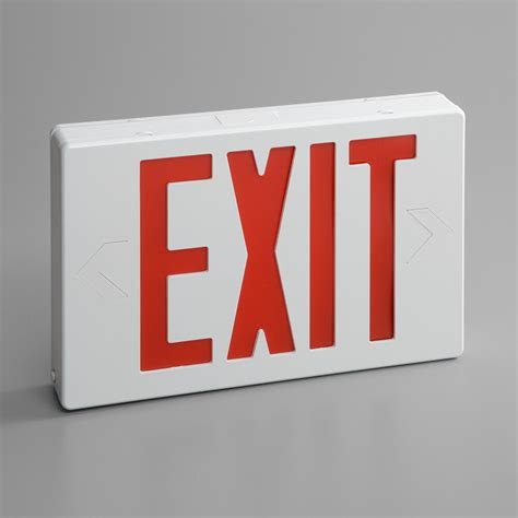 Red LED Exit Sign w/ Adjustable Arrows | WebstaurantStore