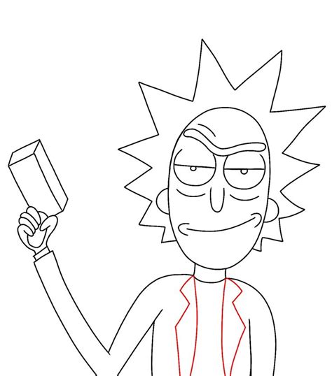 How To Draw Rick Sanchez From Rick And Morty - Draw Central | Rick and ...