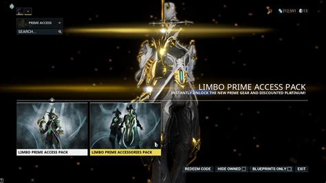 Screenshot of Warframe: Limbo Prime Access - Accessories Pack (Windows, 2018) - MobyGames