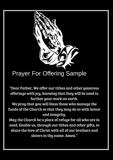 Prayer For Offering Sample: Offertory Prayer For Gifts And Tithes - AmoSii