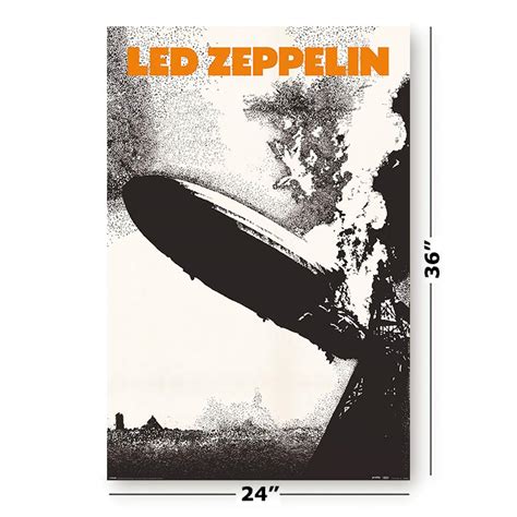 POSTER STOP ONLINE Led Zeppelin - Music Poster (Led Zeppelin I - Album Cover) (Size 24" x 36 ...