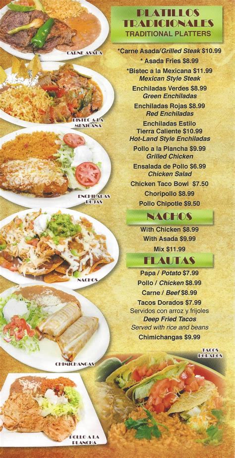 Dos Amigos - Our menu | Dinner, Menu