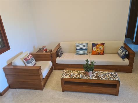 Scanteak Sofa Set, Furniture & Home Living, Furniture, Sofas on Carousell