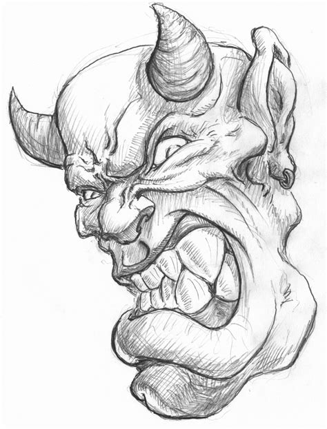 Realistic Demon Sketches