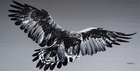 ‘The Alpha’ — A Golden Eagle Painting by Borbay – BORBAY