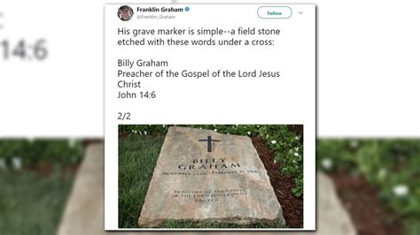 Franklin Graham shares photo of Rev. Billy Graham's grave marker | wcnc.com