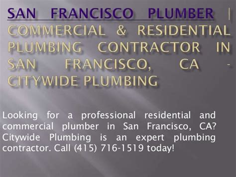 San Francisco Plumber - Citywide Plumbing