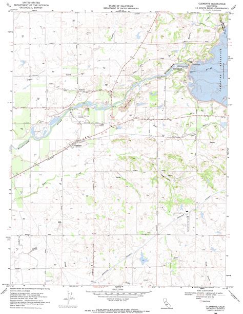 Clements topographic map 1:24,000 scale, California