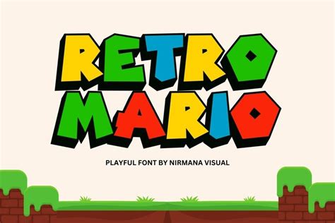 Retro Mario - Logo Display font