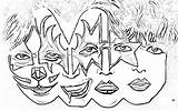 Kiss Rock Band Coloring Pages Sketch Page sketch template