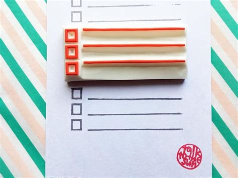 To do list rubber stamp check box stamp checklist stamp | Etsy in 2021 ...