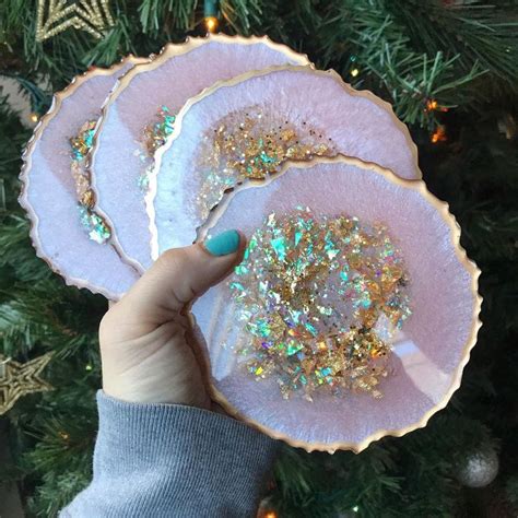 Holiday gift guide ideas #resincoasters #resinart #giftsforher # ...