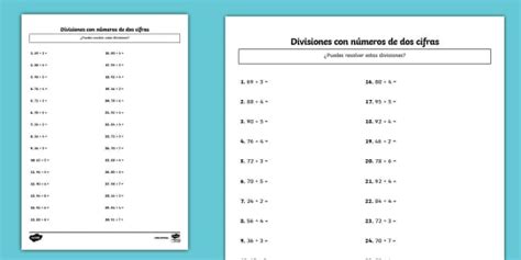 Ficha De Actividad Divisiones De Dos Cifras Teacher Made | Porn Sex Picture