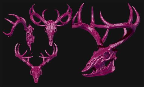 3D Printed Deer Skull by TheGoodBrick 3DM | Pinshape