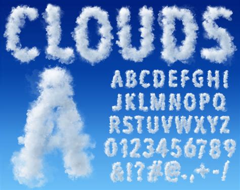 Clouds PNG Letters Transparent Background Clouds Alphabet - Etsy Ireland