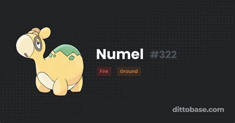 Numel | Dittobase Pokédex