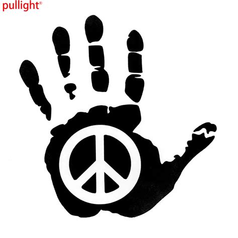 Peace Sign Hand Vinyl Car Sticker Motorcycle Decals|motorcycle decals|stickers motorcycle ...