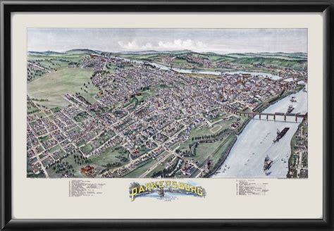 Parkersburg WV 1899 (Color) Restored Map | Vintage City Maps