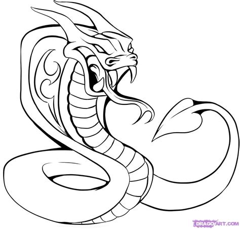 images of cobras | How to Draw a Cobra Tattoo, Step by Step, Tattoos, Pop Culture, FREE ...