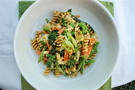 NourishRDs: Peanut Butter Veggie Pasta Salad